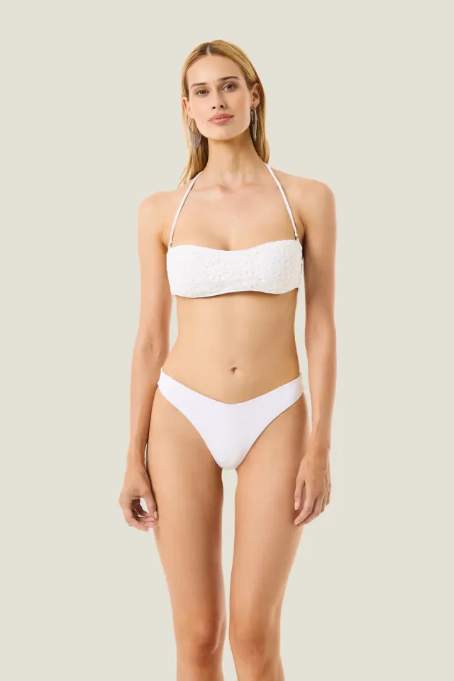 4 Giveness Macramè bikini fascia rosa senza spalline