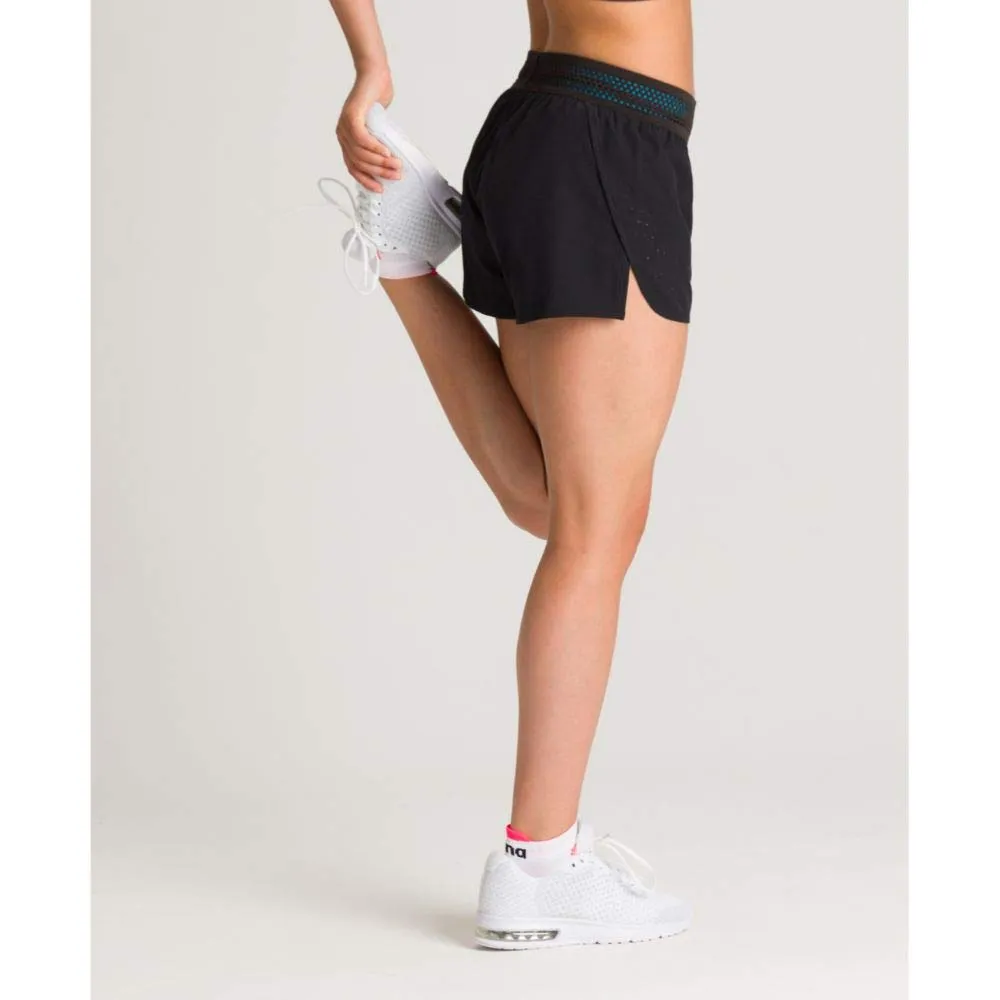 Arena Lauf Side Vents shorts corsa donna nero M