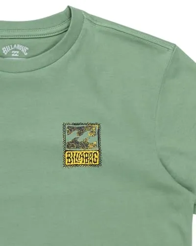 Billabong Stamp Maglietta Ragazzi Moss cotone