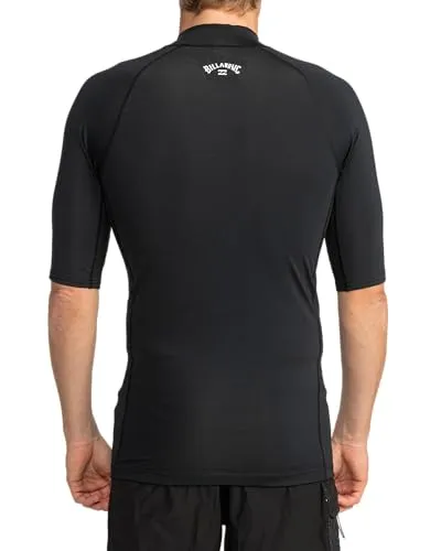 Billabong Logo Surf SS lycra uomo nera UPF 50+