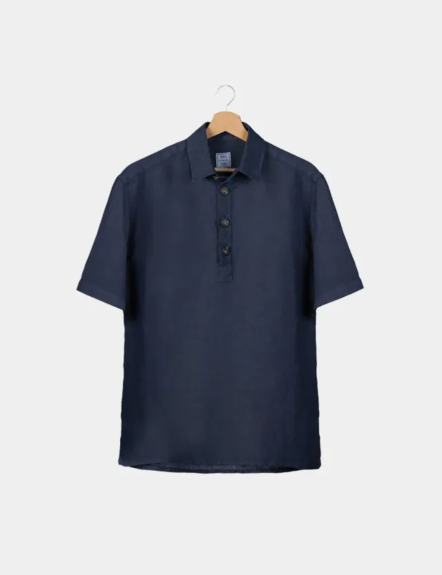 Ripa Ripa Vomero Polo Uomo Blu Lino Traspirante