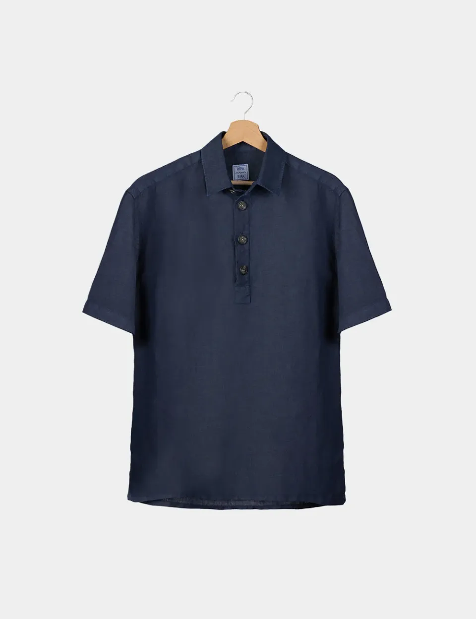 Ripa Ripa Vomero Polo Uomo Blu Lino Traspirante