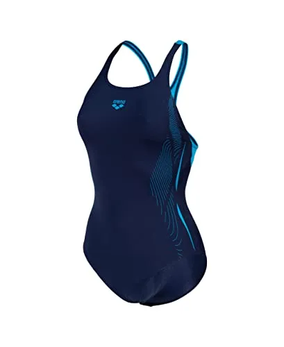 Arena Swim Pro Back Graphic LB costume intero navy-turchese cloro