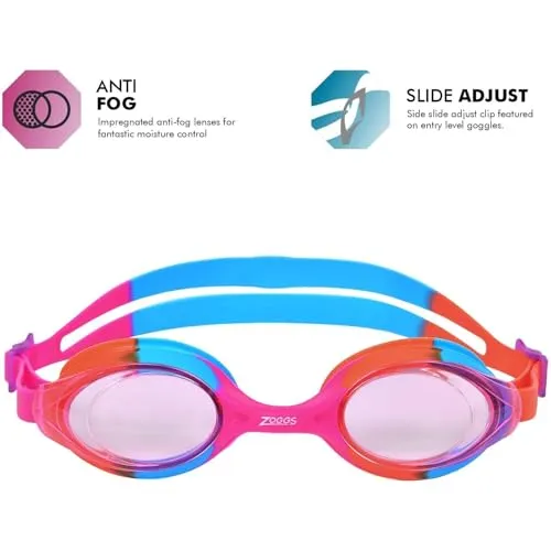 Zoggs Bondi occhialini nuoto bambini rosa tinta 6-14 anni