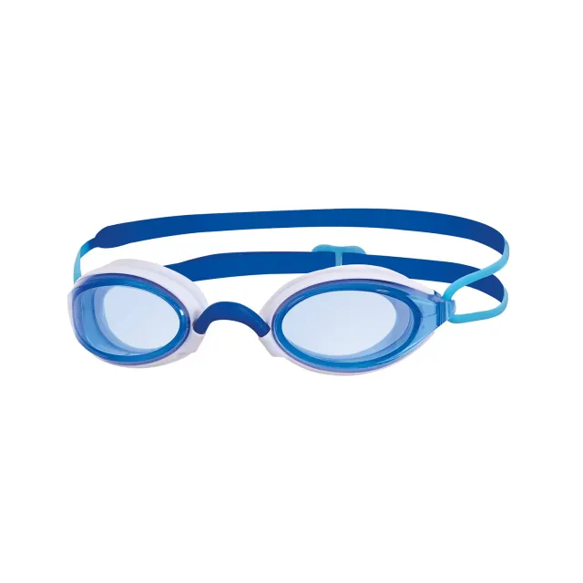 Zoggs Fusion Air occhialini nuoto bianco blu lente fumé