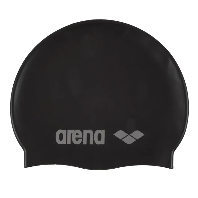 Arena Classic Silicone Junior cuffia nuoto silicone black-silver
