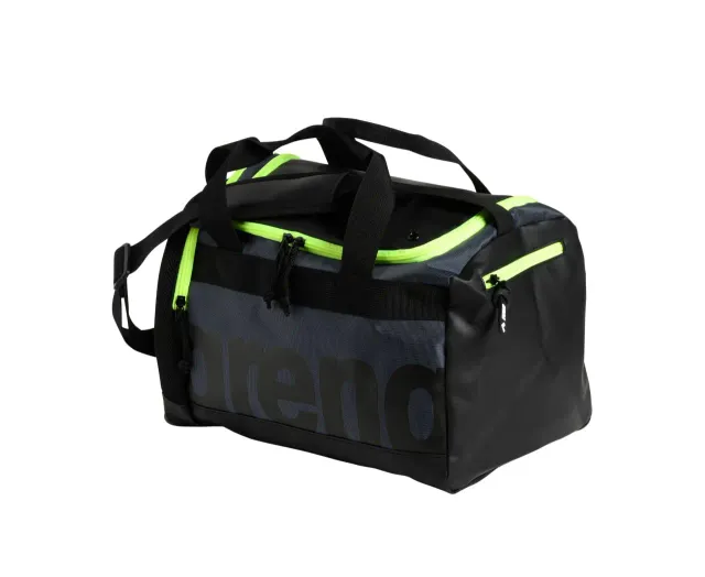 arena Spiky III Duffle 25 borsone nero giallo 25 litri idrorepellente