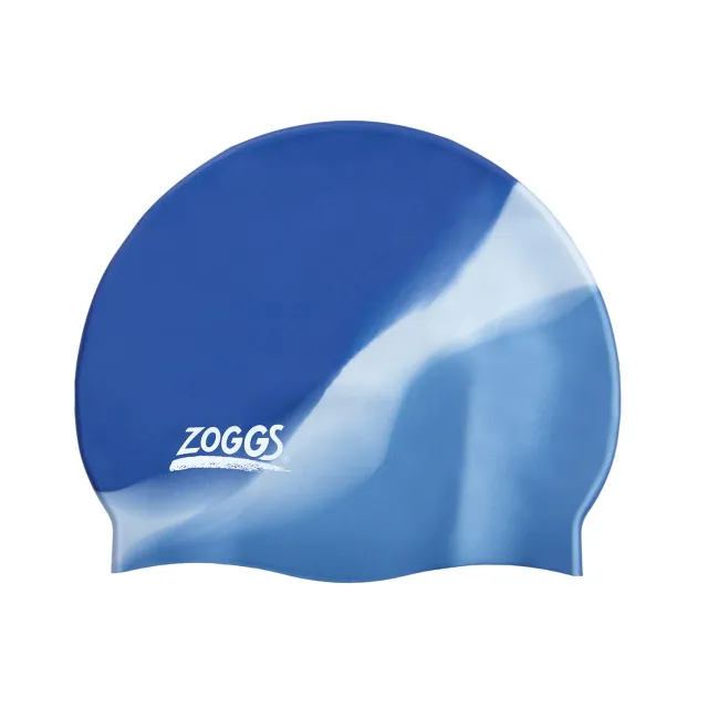 Zoggs Silicone cuffia nuoto adulto argento blu antiscivolo