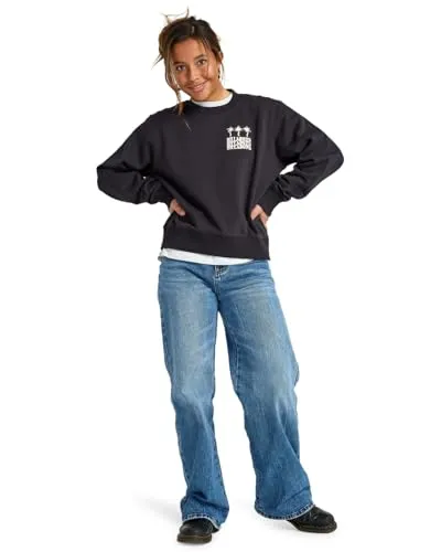 Billabong Family Tree felpa donna girocollo pile riciclato