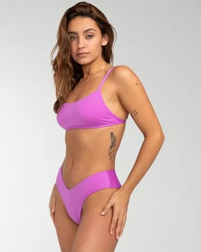 Billabong Sol Searcher Bralette Top Bikini Viola sostegno leggero