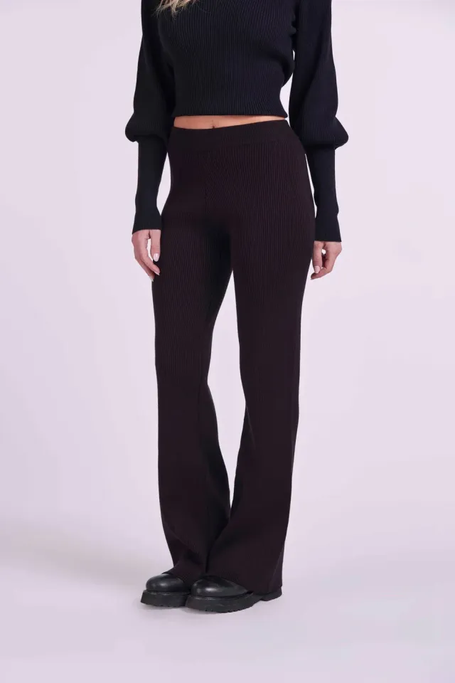 4 Giveness Pantaloni Maglieria Jersey Donna Nero Off White