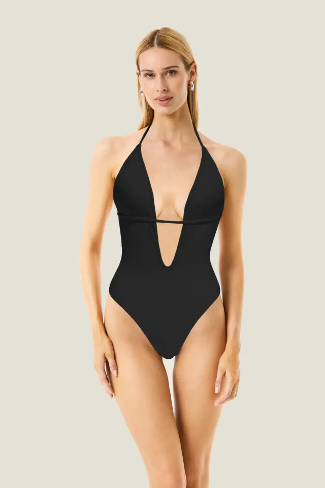4 Giveness Ribs Colours costume intero donna verde costina