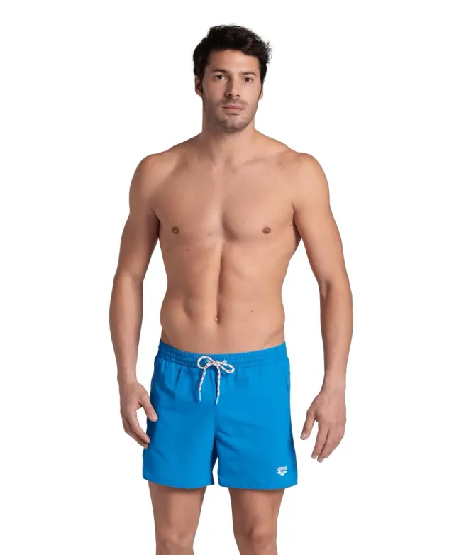 Arena Pro_File Logo pantaloncino uomo blu lago-bianco