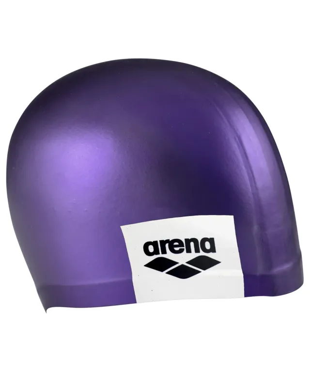 Arena Logo Moulded cuffia nuoto viola silicone