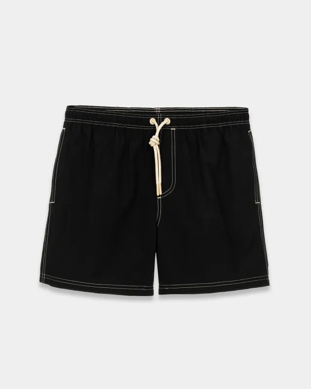 Mosso Sunwear boxer mare uomo nero goffrato