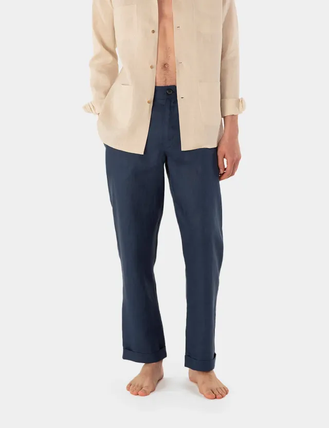 Ripa Ripa Anacapri Blu pantalone lino blu