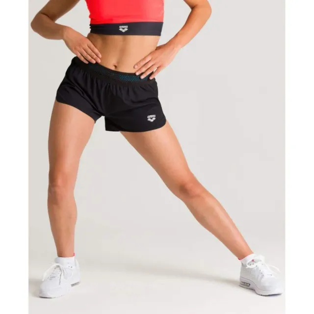 Arena Lauf Side Vents shorts corsa donna nero M