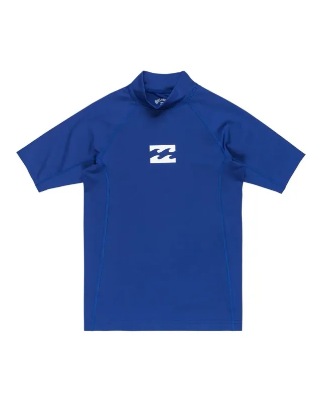 Billabong Waves All Day rash guard bambino blu UPF50+