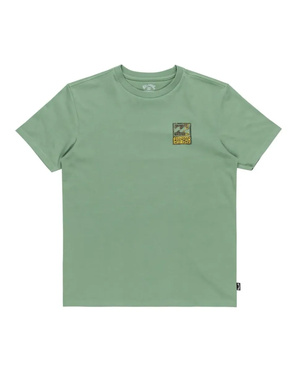 Billabong Stamp Maglietta Ragazzi Moss cotone