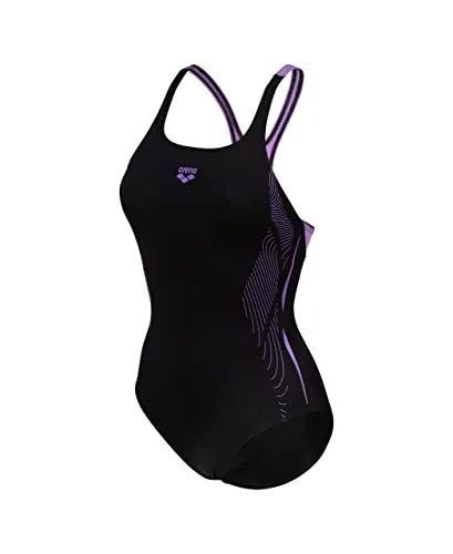 Arena Swim Pro Back Graphic LB costume intero nero-lavanda UV