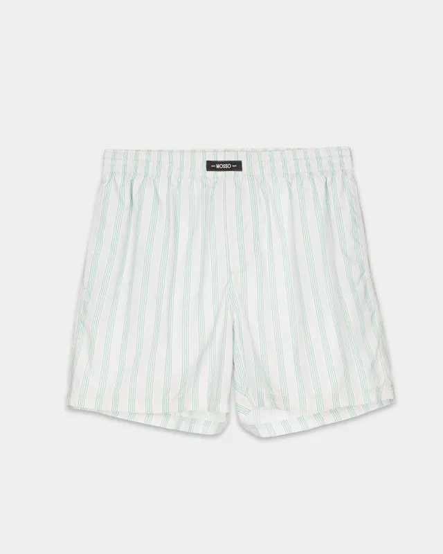Mosso Sunwear Stripes boxer mare verde a righe con rete