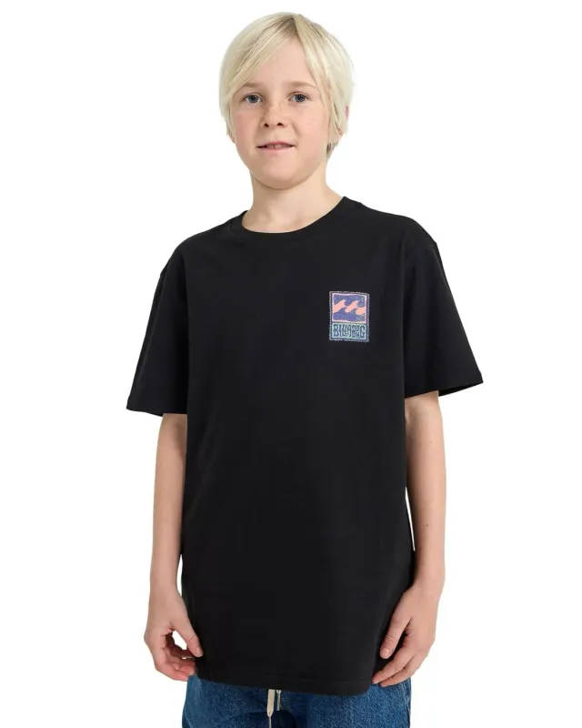 Billabong Stamp SS T-Shirt Bambino 12 Anni Nero Cotone