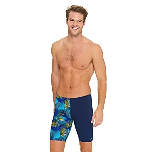 Zoggs Spiro Jammer Costume Uomo Aqualast Cloro Resistente