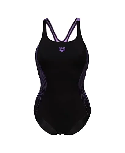 Arena Swim Pro Back Graphic LB costume intero nero-lavanda UV