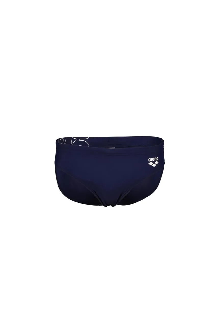 Arena Graphic Slip Nuoto Bambino MaxFit Eco Nero 5,5 cm