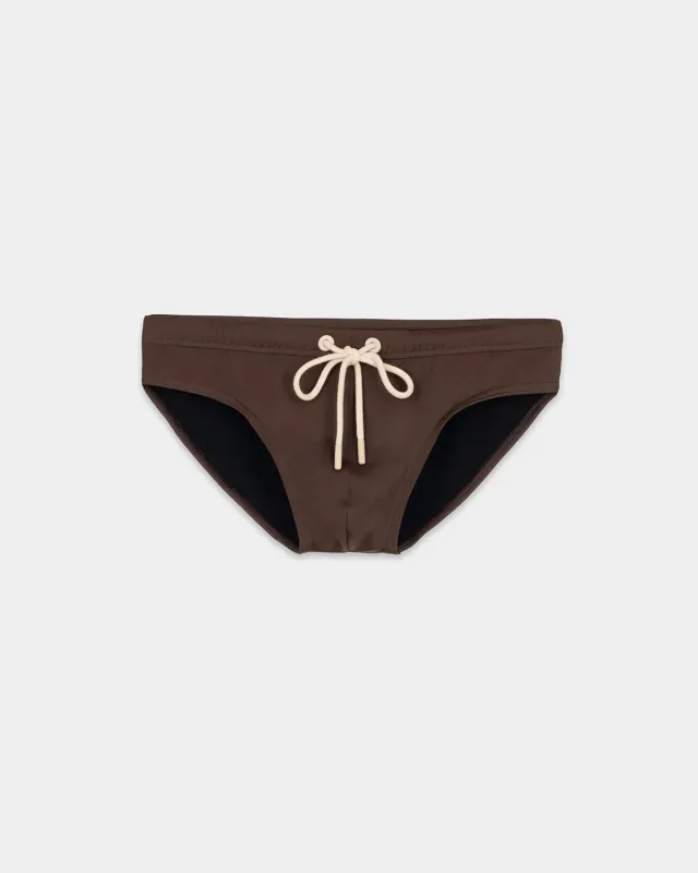 Mosso Sunwear Solid Brown slip mare marrone tinta unita