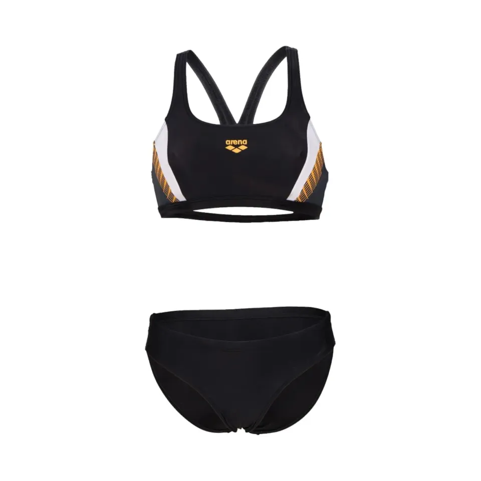 Arena Feel Threefold costume intero donna nero UPF50+