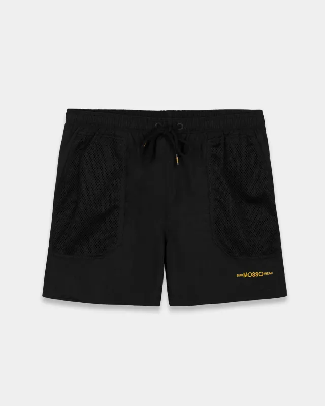 Mosso Sunwear Utility costume boxer nero tasche laterali