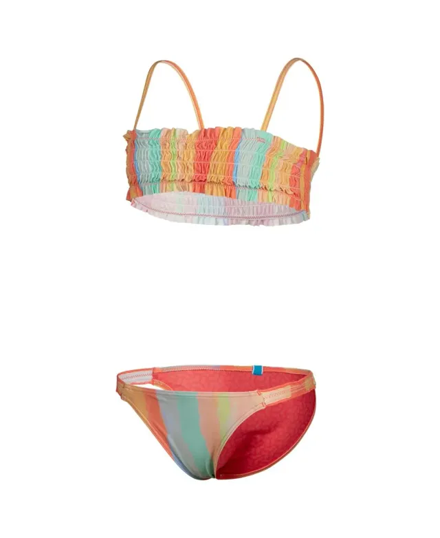 Arena Water Print Bandeau bikini bambina 8-9 anni asciugatura rapida