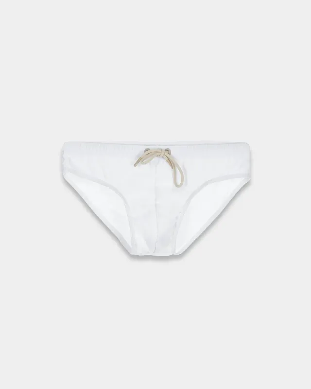Mosso Sunwear White slip mare uomo bianco nylon rigenerato