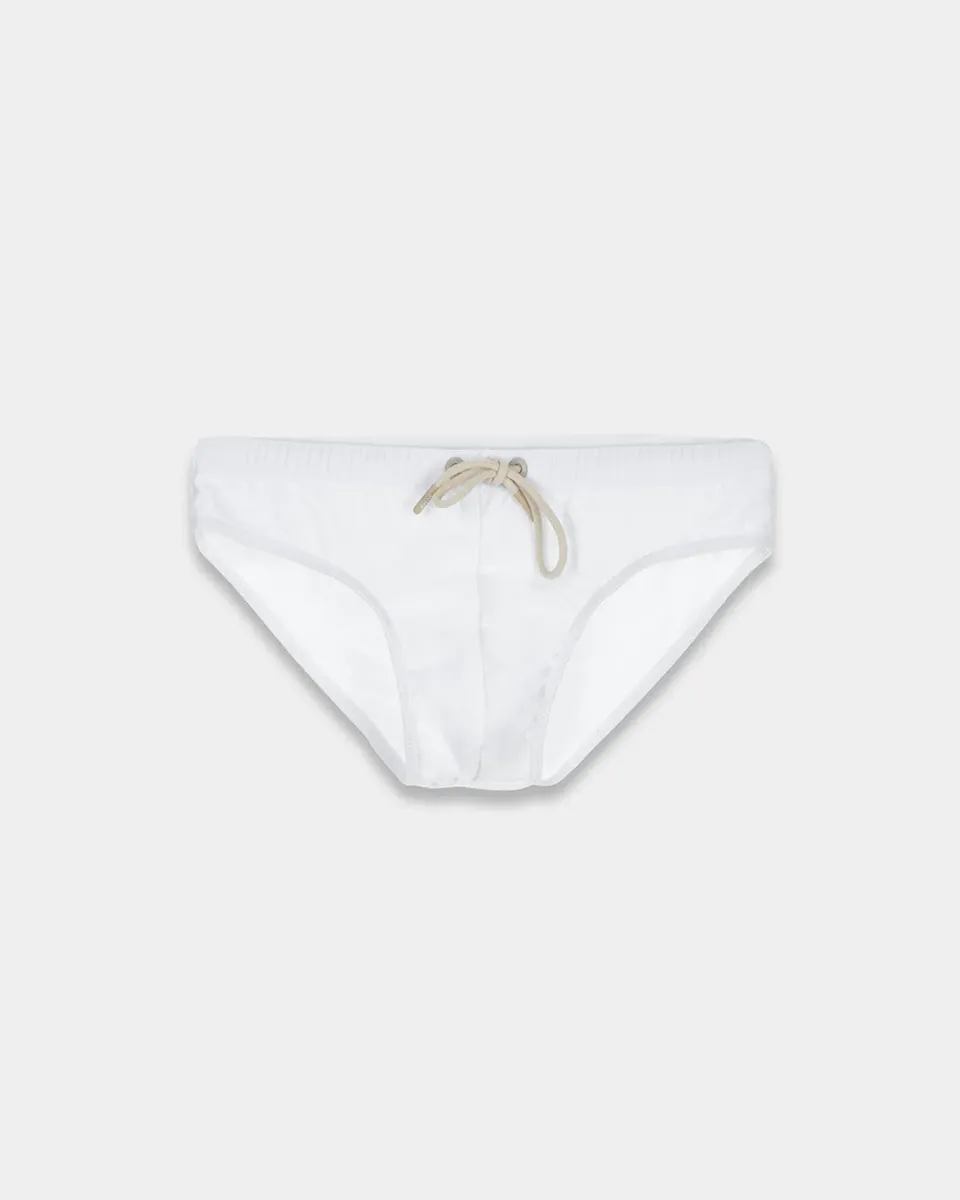 Mosso Sunwear White slip mare uomo bianco nylon rigenerato