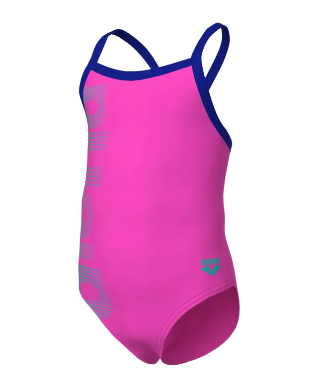 Arena Logo costume intero bambina Fluo Red taglia 2-3 anni cloro