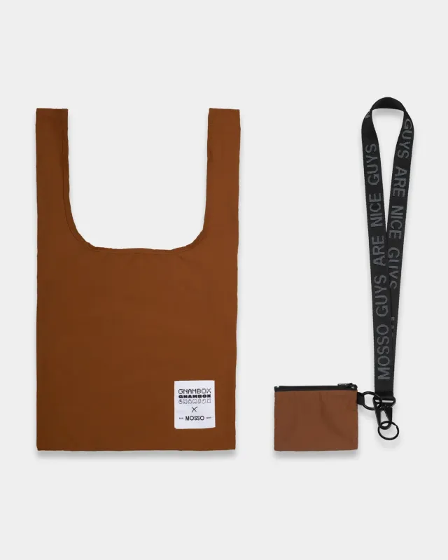Mosso Sunwear Gnambox set borsa tote marrone