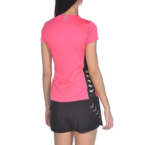 Arena Run Mesh Solid maglietta running donna manica corta