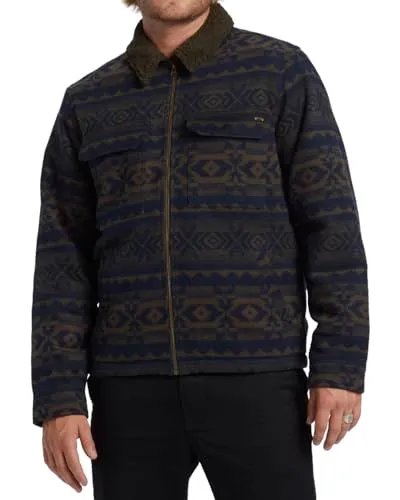 Billabong Barlow Sherpa giacca uomo verde pile caldo