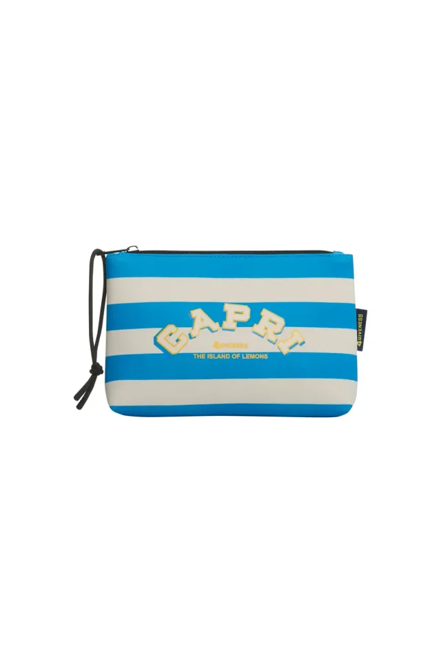 4 Giveness Beauty Clutch pochette uomo verde neoprene fantasia