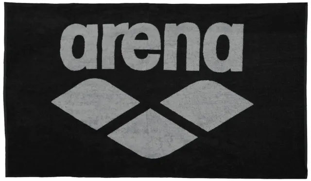 Arena Pool Soft asciugamano Black-Grey 150x90 cotone