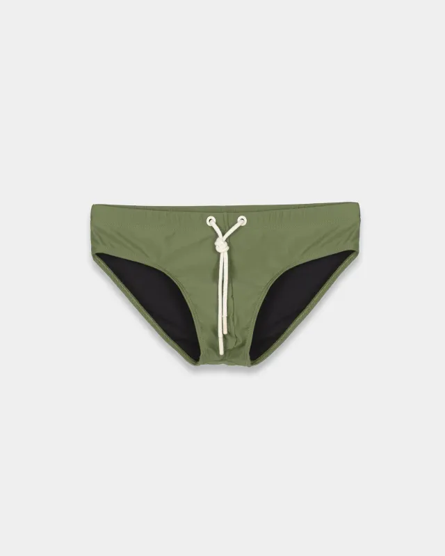 Mosso Sunwear slip mare uomo oliva tinta unita