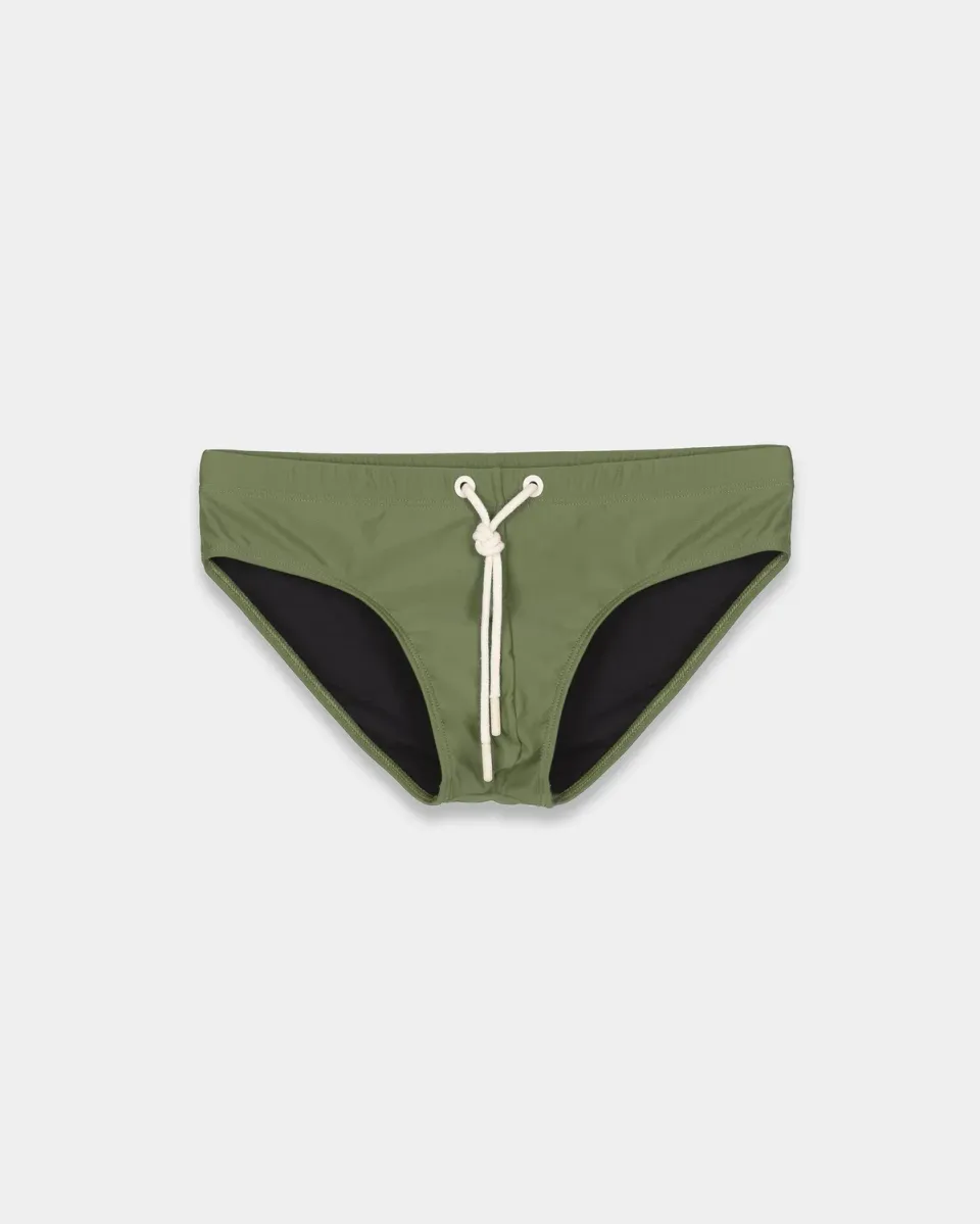 Mosso Sunwear slip mare uomo oliva tinta unita
