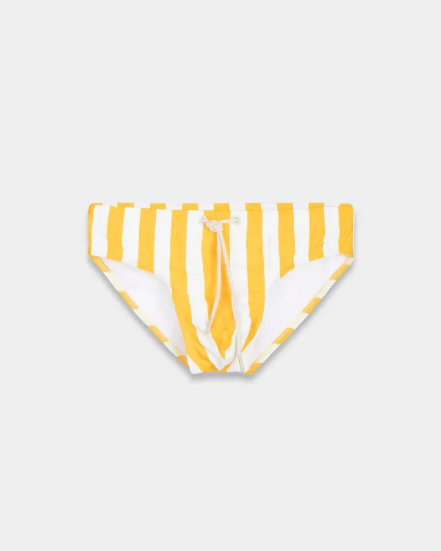 Mosso Sunwear Stripe slip mare ocra ECONYL