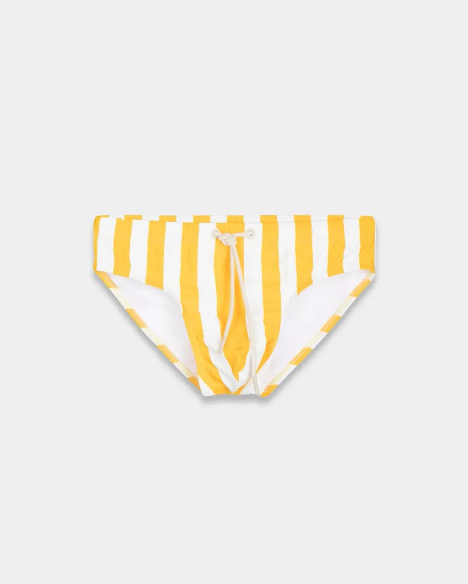 Mosso Sunwear Stripe slip mare ocra ECONYL
