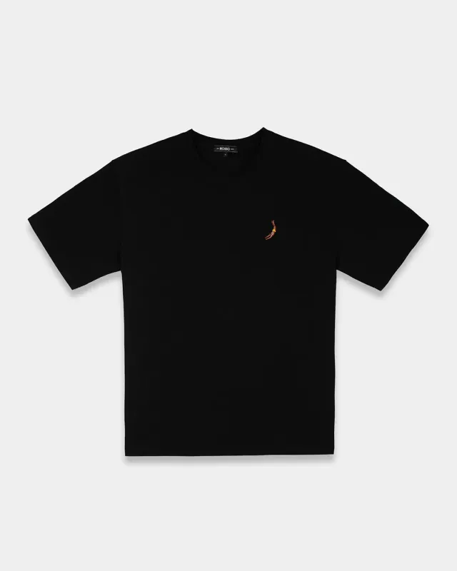 Mosso Sunwear Slogan t-shirt nera cotone bio