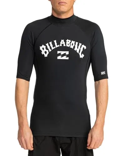 Billabong Logo Surf SS lycra uomo nera UPF 50+