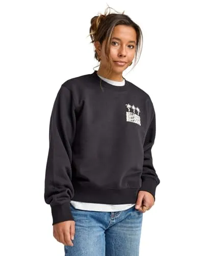 Billabong Family Tree felpa donna girocollo pile riciclato