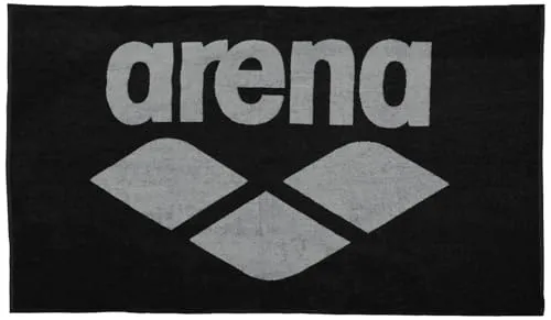 Arena Pool Soft asciugamano Black-Grey 150x90 cotone