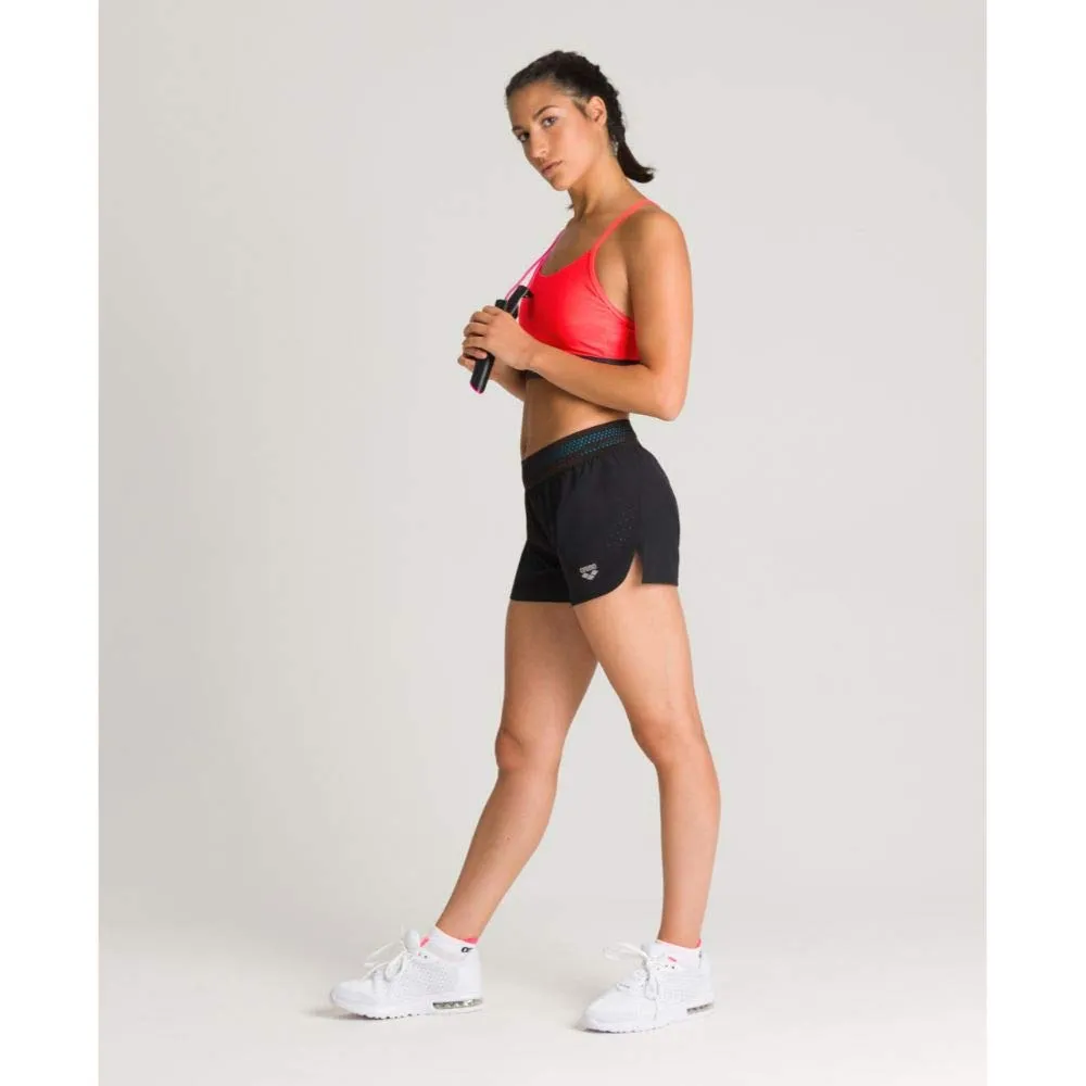Arena Lauf Side Vents shorts corsa donna nero M